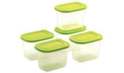 Food Saver Container 250H (250H X 5) (1250 ml) (Green)